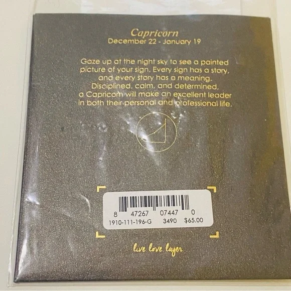 Gorjana 18k Gold Plated Brass Capricorn Opalite Astrology Coin Necklace - Picture 4 of 4